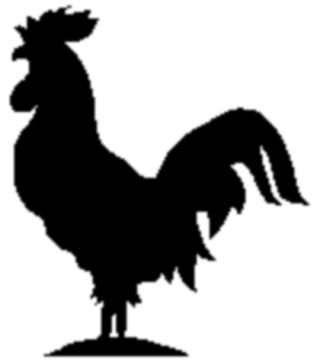 Rooster silhouette clipart