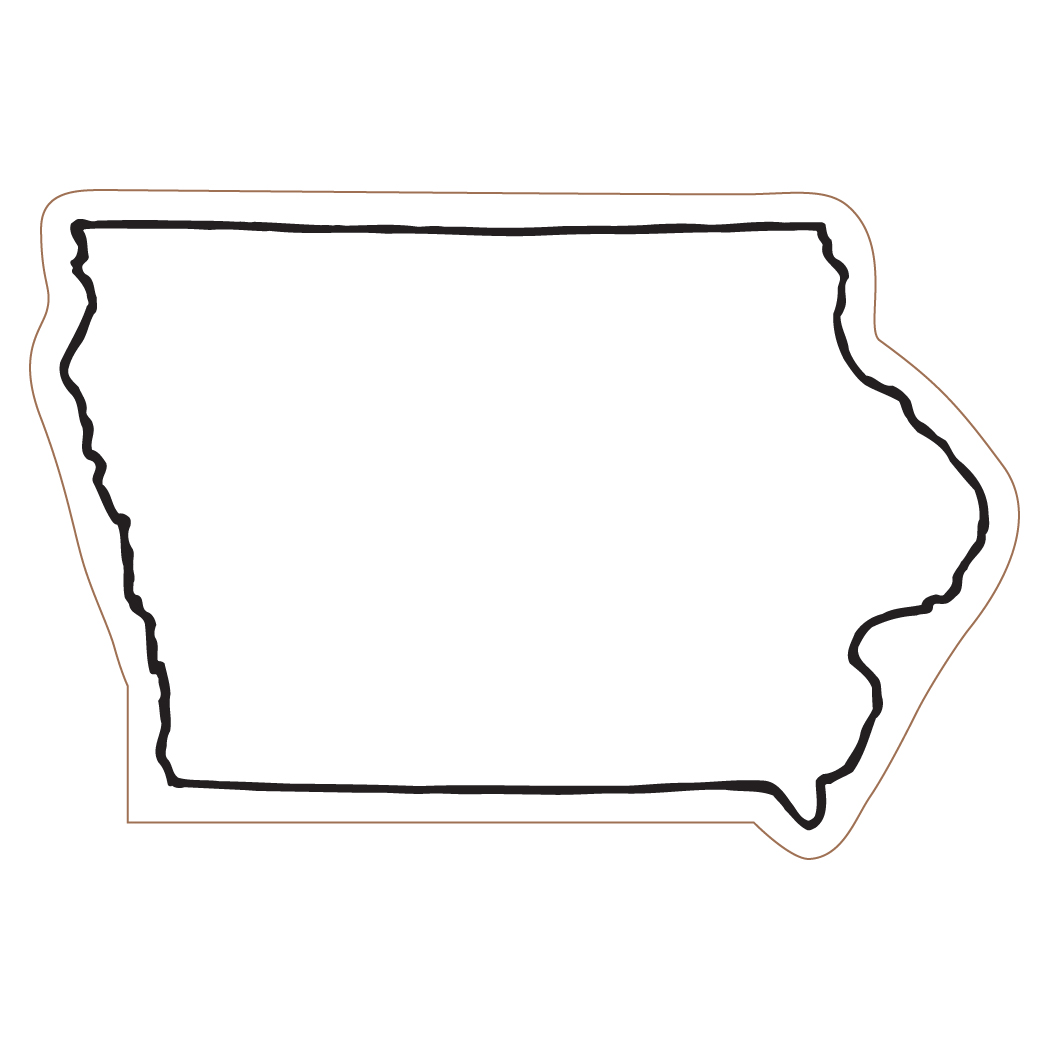 Iowa map clipart
