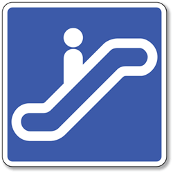 Buy Escalator Symbol Sign - 8x8 | STOPSignsAndMore.com