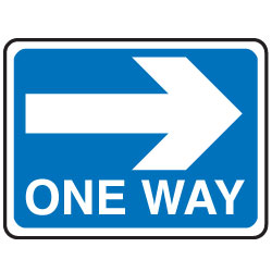 One way road signs and clipart