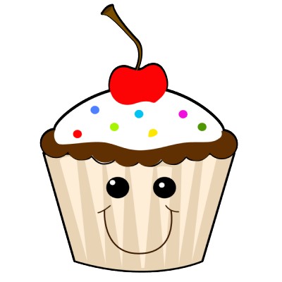 Cute Cupcakes With Faces Clipart
