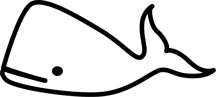 Whale outline clip art