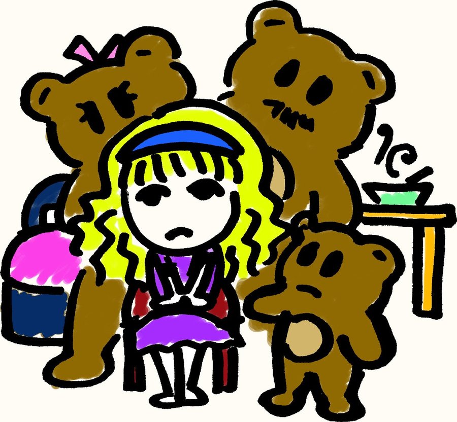 goldilocks and the three bears by psychoafro on DeviantArt