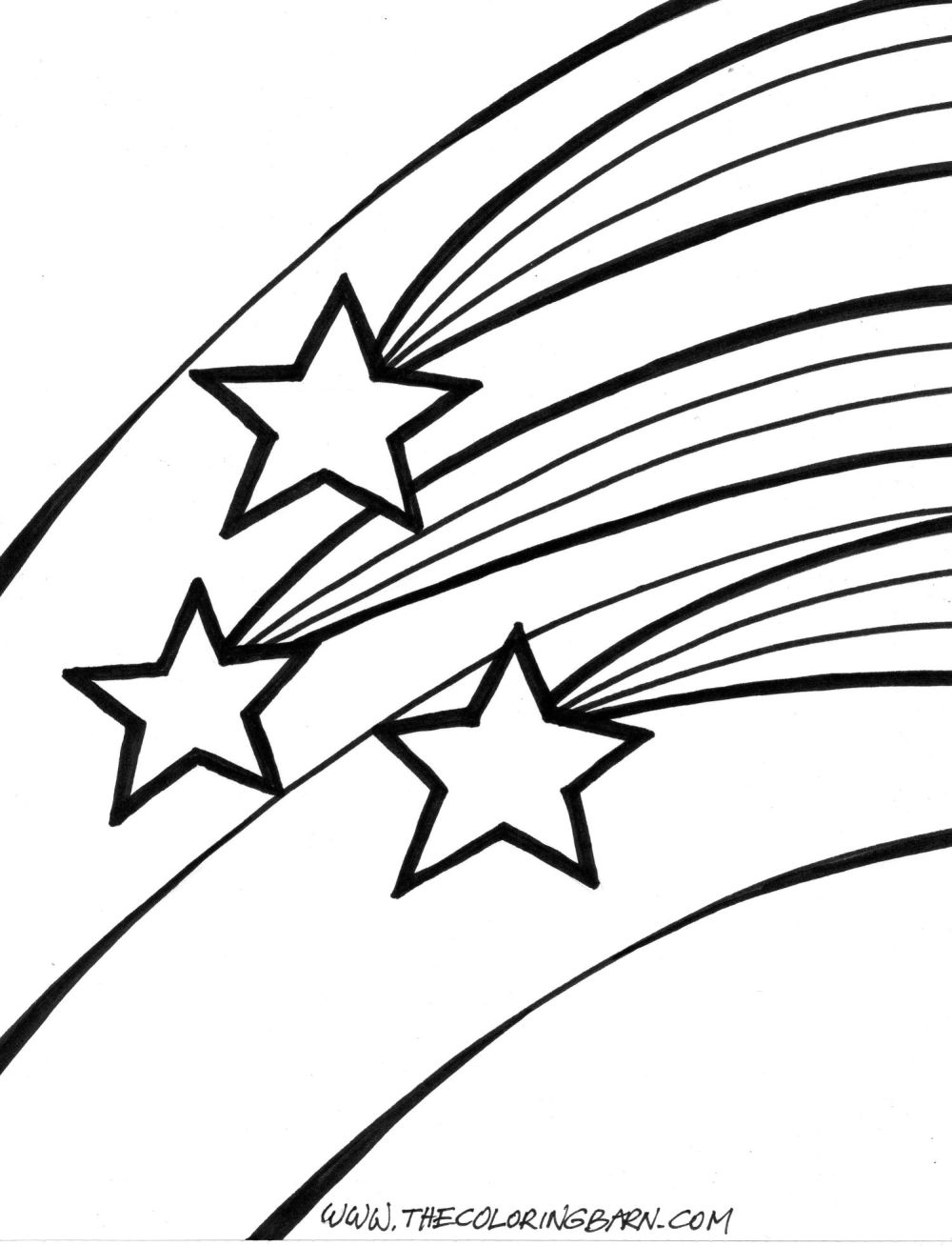 Shooting Star Line Drawing - ClipArt Best
