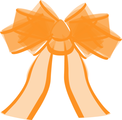 Clip Art Orange Bows Clipart