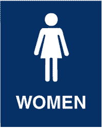 Women's Restroom Adhesive-Backed Sign S-10507 - Uline