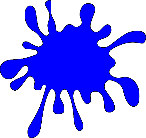 Blue Paint Blob Clipart