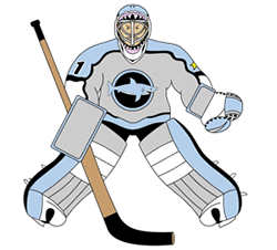 Cartoon Hockey Goalie