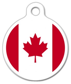 Pet ID Tag - Canadian Flag | Dog Tag Art