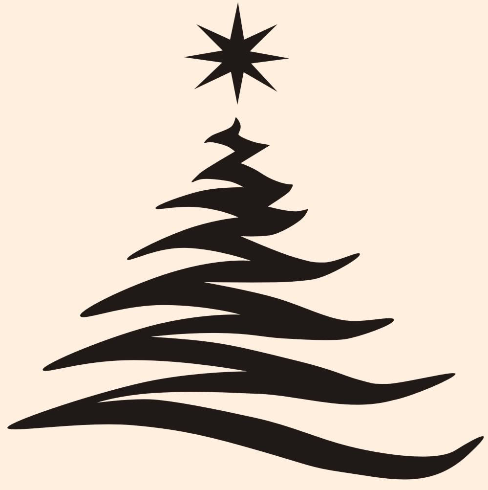 christmas tree silhouette clip art free - photo #6