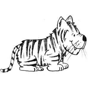 Black And White Tiger Clipart - Quoteko.