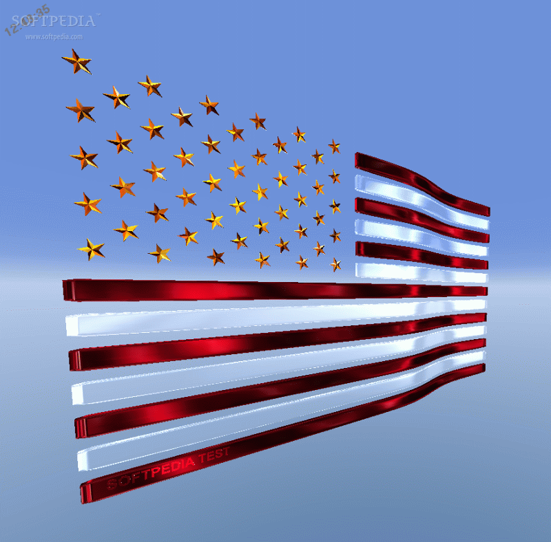 3D USA Flag Screensaver Screenshots, screen capture