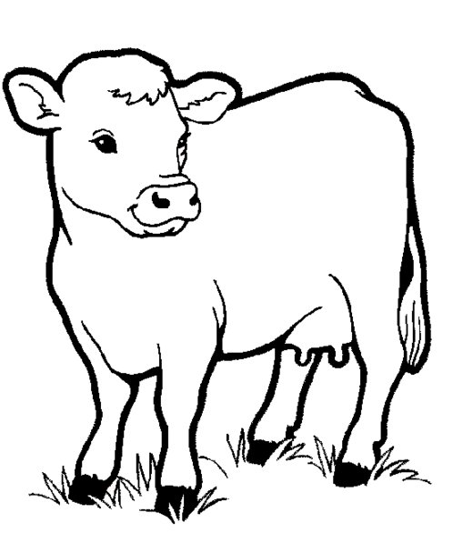 free black and white clipart of farm animals - photo #24