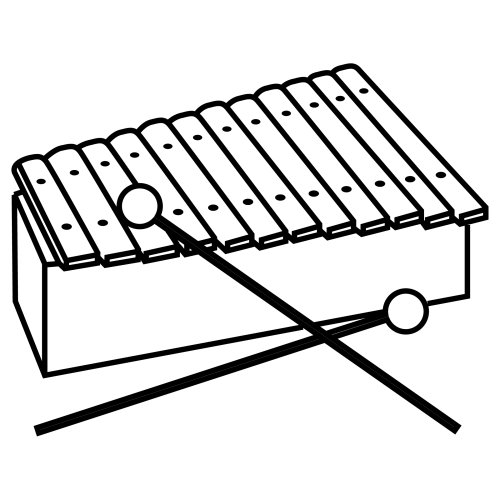 XYLOPHONE COLORING PAGES