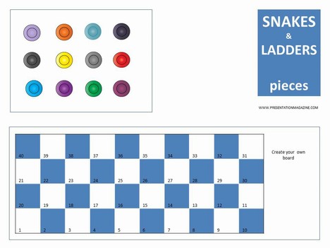 Snakes and Ladders Board Game PowerPoint Template