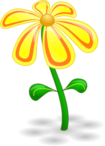 Yellow Flower clip art Free Vector
