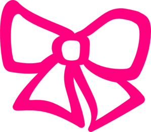 Pink Hair Bow clip art - vector clip art online, royalty free ...