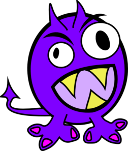 Purple Monster clip art - vector clip art online, royalty free ...