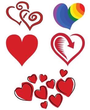 Heart shape coloring pages