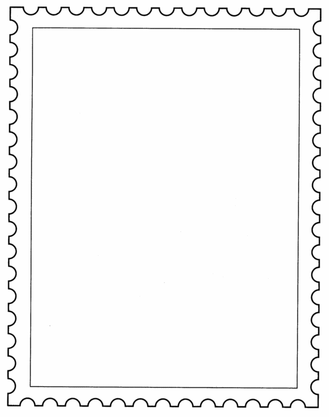 BlueBonkers: Blank Postage Stamp Coloring Page - Do it Yourself ...