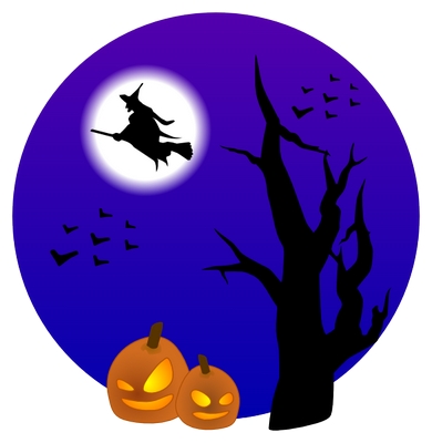Witch on Broom Clipart | Pippi's clipart