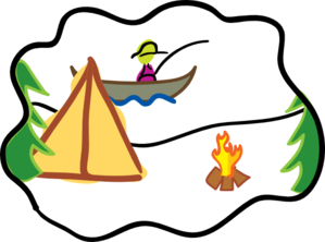 Camping By Fire clip art - vector clip art online, royalty free ...
