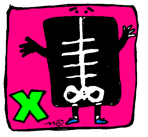 X with X ray (in color) - Clip Art Gallery