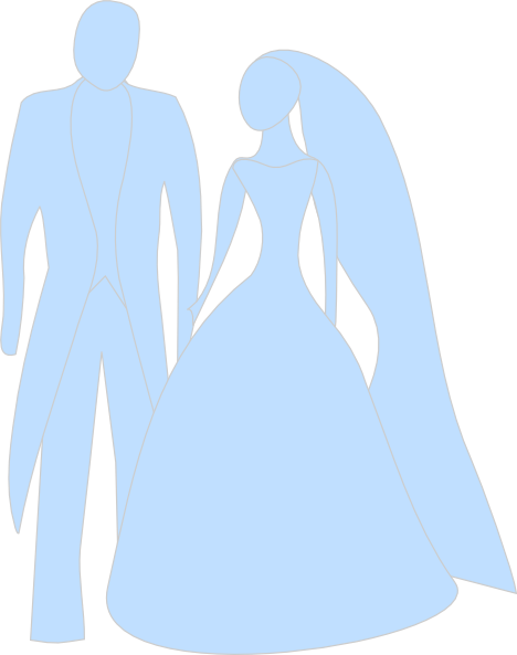Clip Art Vector Of Bride And Groom A Bride And Groom On Their