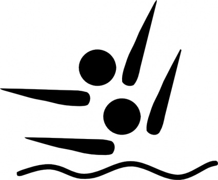 Olympic Sports Synchronized Swimming Pictogram clip art vector ...