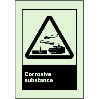Corrosive Substance signs from Labelmaster