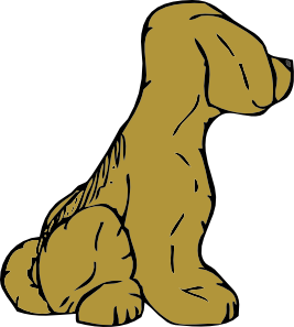 Dog From Other Side clip art Free Vector