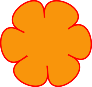 Orange Red Flower clip art - vector clip art online, royalty free ...