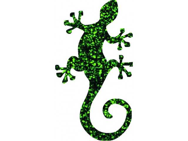 Gecko 02 glitter tattoo stencil | glitterify.
