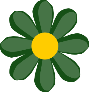 Green Flower Clip Art - vector clip art online ...