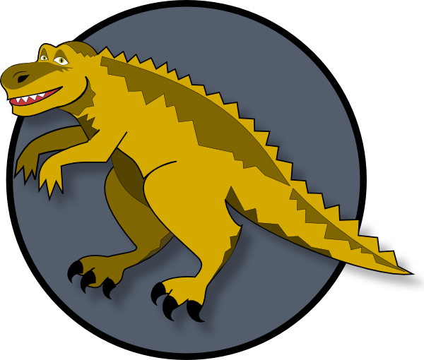 A Cartoon Dinosaur clip art - vector clip art online, royalty free ...