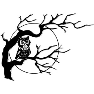 Owl On Tree Branch clip art - Polyvore