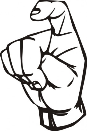 Sign Language X clip art Vector clip art - Free vector for free ...