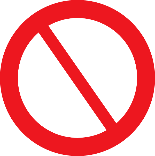Empty Prohibited Sign Clip Art - vector clip art ...
