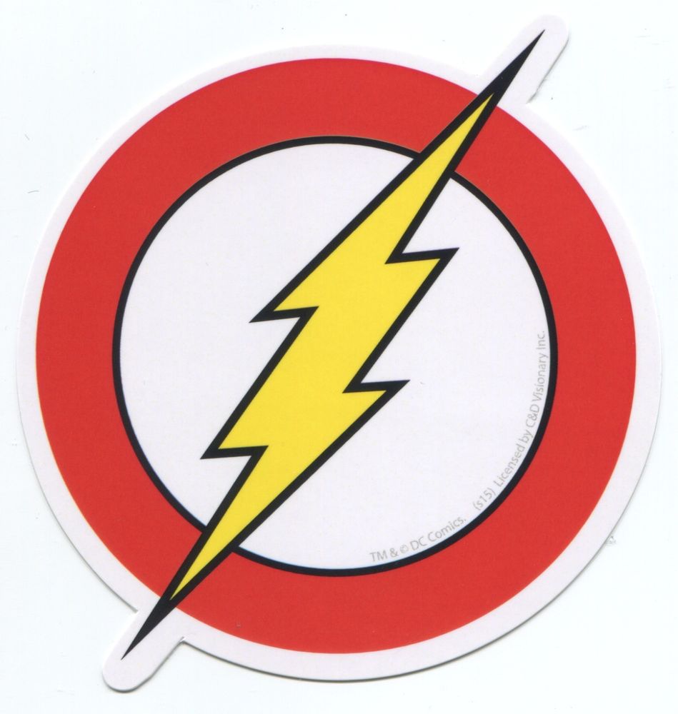 THE FLASH lightning bolt logo STICKER **FREE SHIPPING** sdc140 dc ...