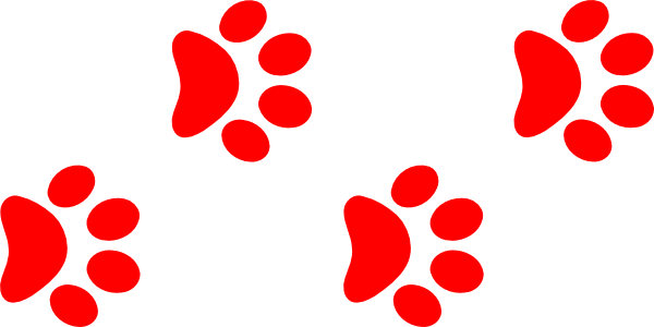 Clipart dog paw prints border