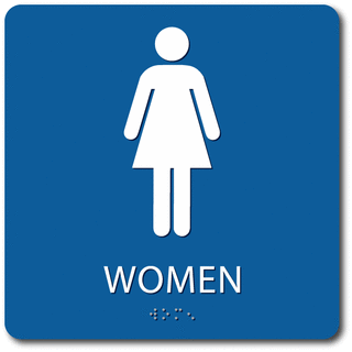 ADA Braille Women's Restroom Signs - 8x8 | Alpha Dog ADA Signs