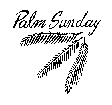 Beautiful Palm Sunday coloring pages and clip art pictures