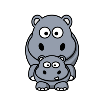 Cute Baby Hippo Cartoon | Free Download Clip Art | Free Clip Art ...