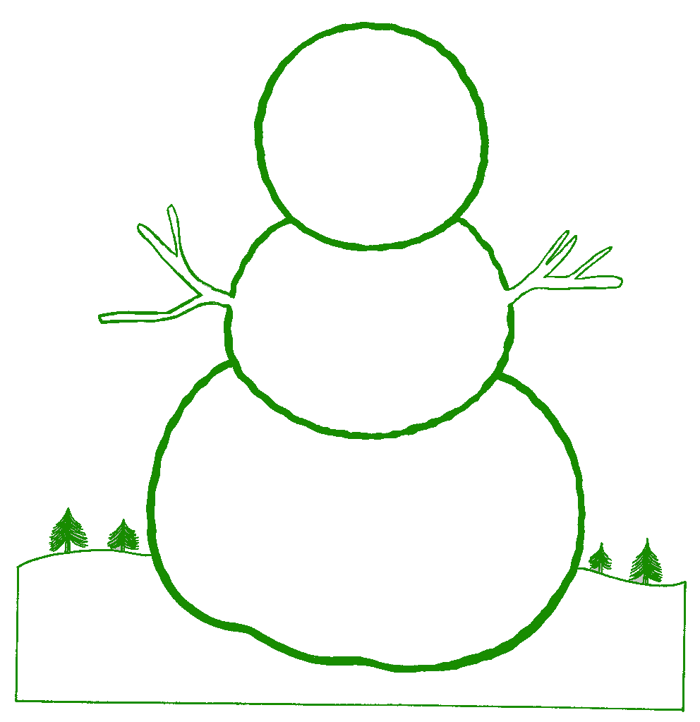 Snowman body clipart