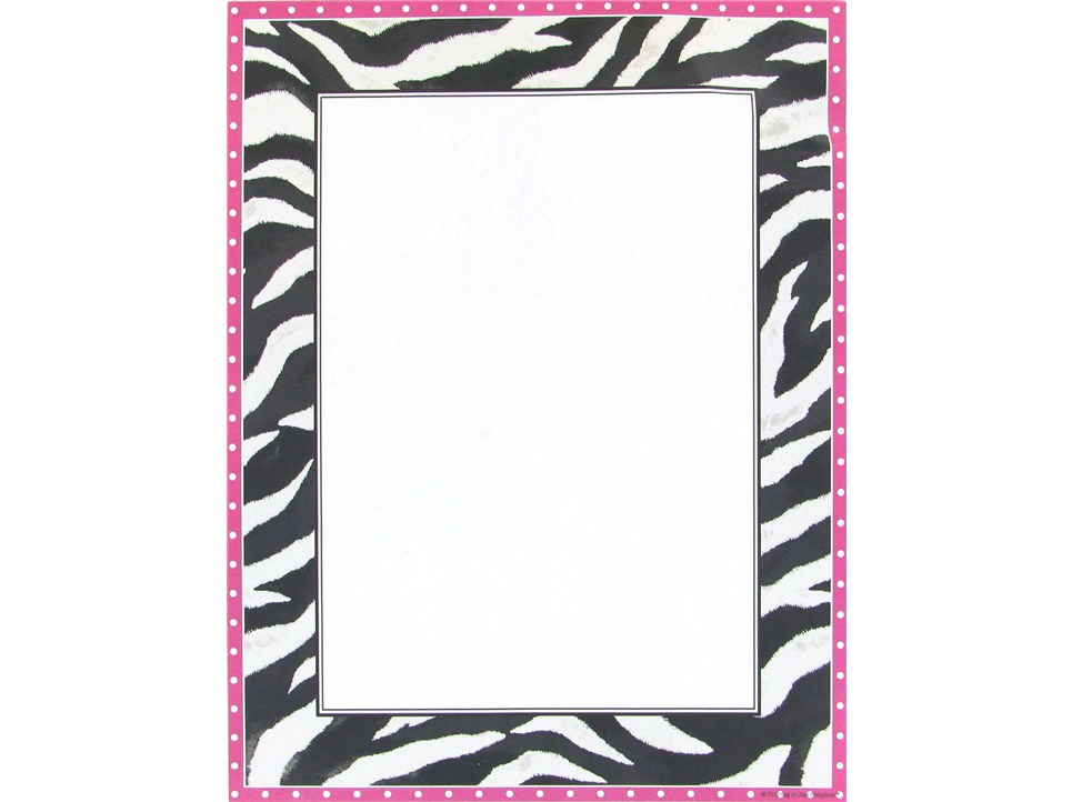 Free Printable Zebra Print Borders