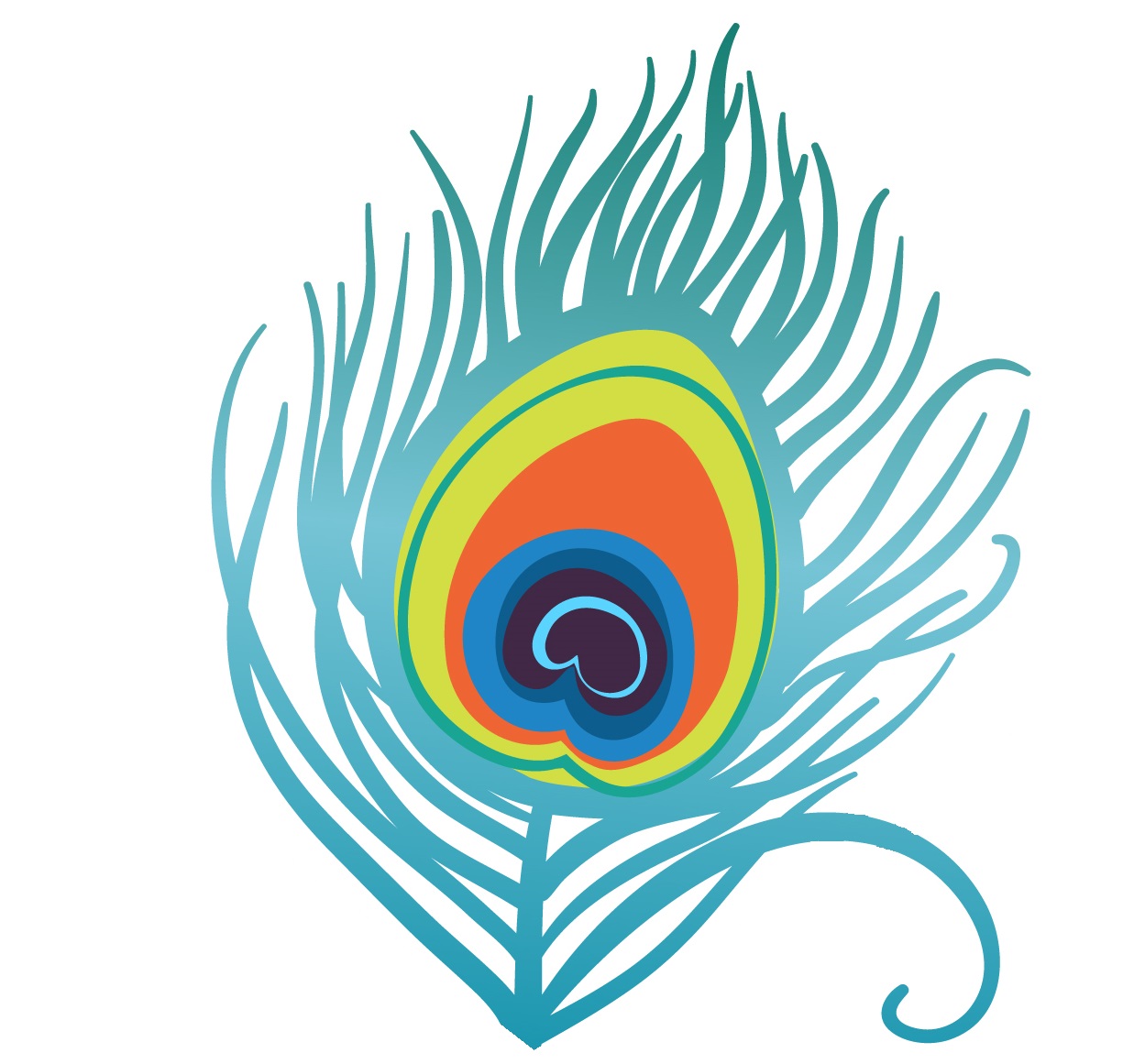 Clipart peacock feather