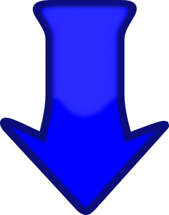 Blue Down Arrow clip art Free vector in Open office drawing svg ...