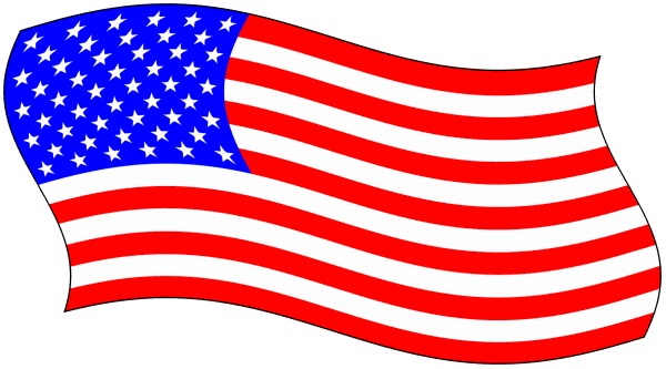 Free USA American flag clipart