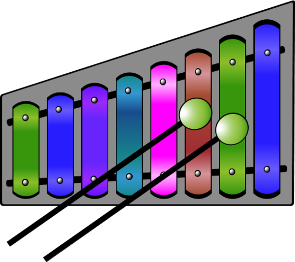 Xylophone colourful - vector Clip Art