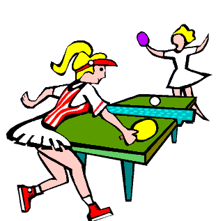 Table tennis game clipart